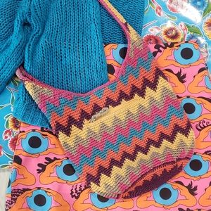 The Sak Woven Multi Color Hobo Bag